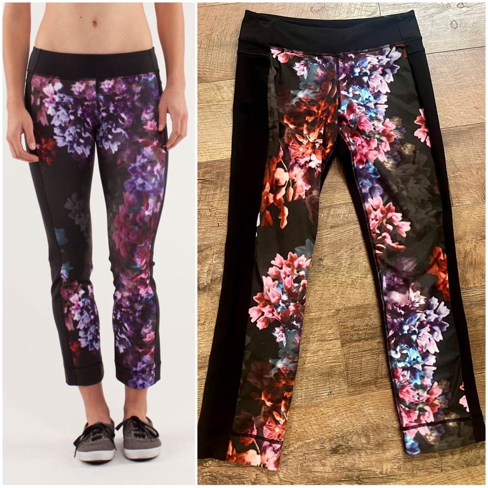 Lululemon Root Chakra Spring Has Sprung Floral Print Cropped Pant Size 6